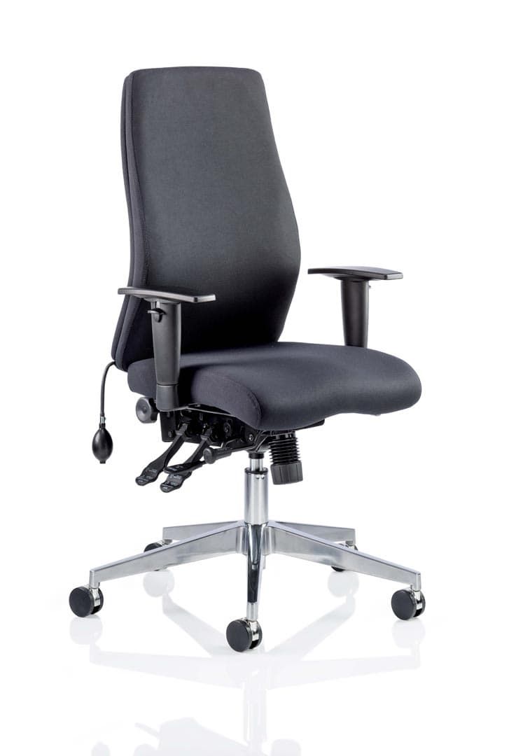 Onyx Fabric Ergonomic Posture Office Chair - Recommended by Leading UK Chiropractor Doctor