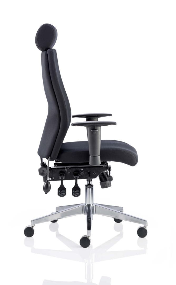 Onyx Fabric Ergonomic Posture Office Chair - Recommended by Leading UK Chiropractor Doctor
