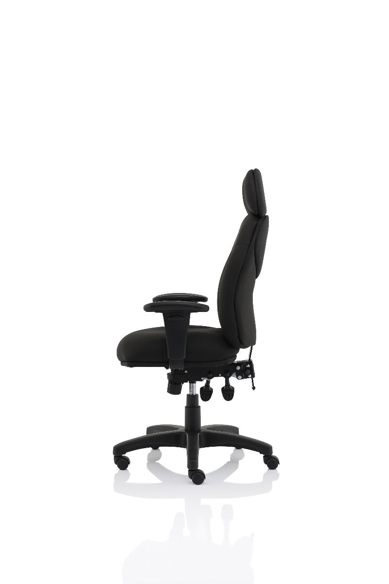 Jet High Back Black Fabric Operator Office Chair