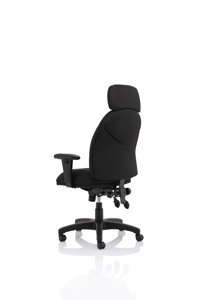 Jet High Back Black Fabric Operator Office Chair