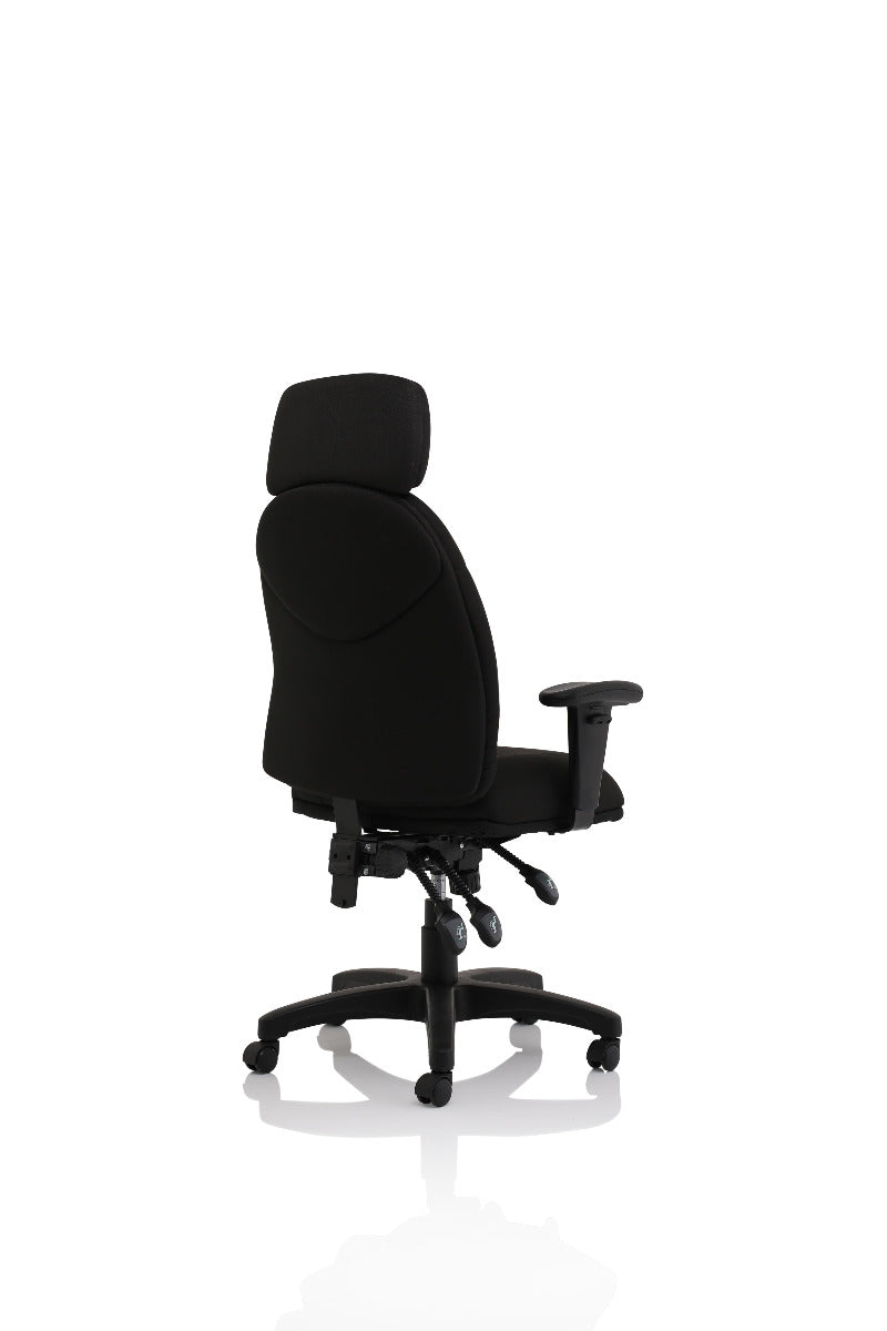 Jet High Back Black Fabric Operator Office Chair