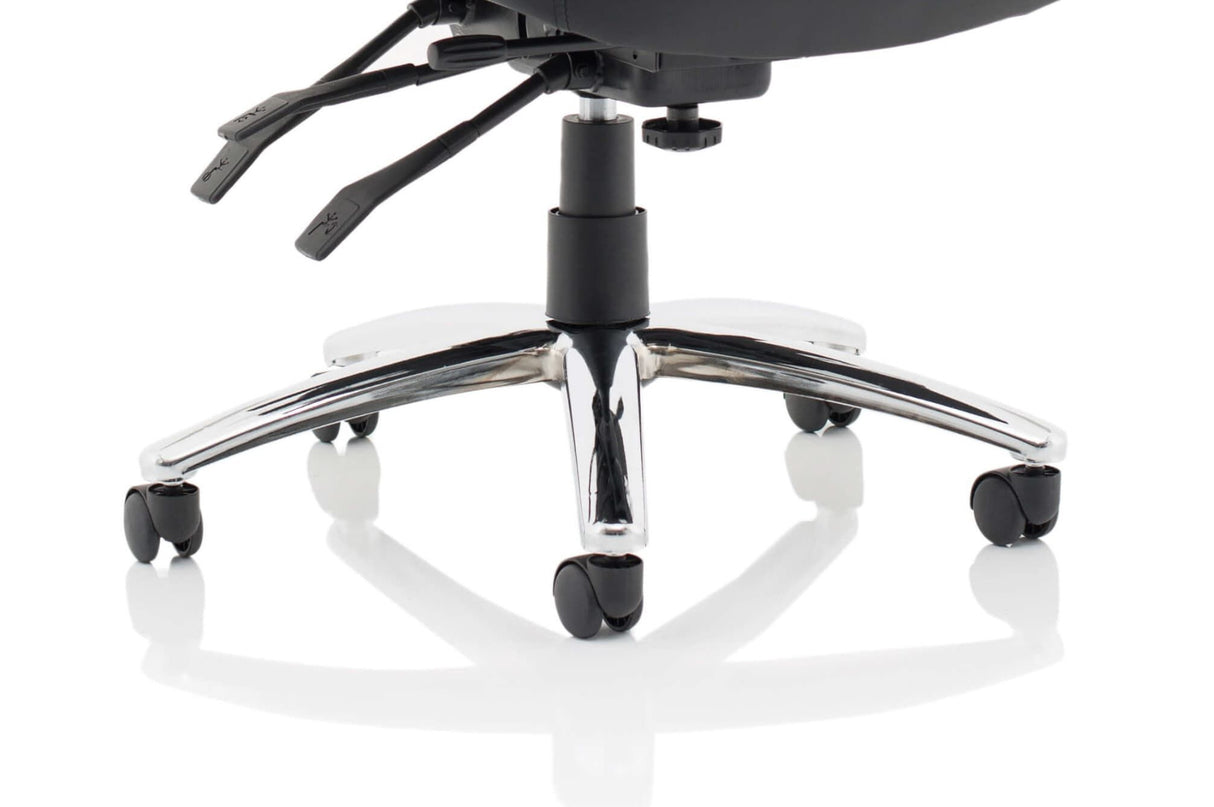 Barcelona Deluxe Black Leather Operator/Office Chair
