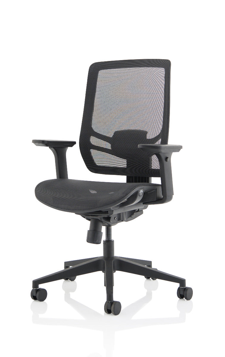 Ergo Twist Black Mesh Seat and Back Office Chair - Optional Headrest