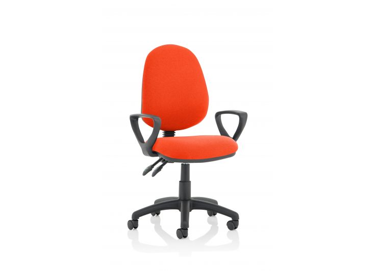 Eclipse 2 Plus Fabric Operator Office Chair - Optional Colour and Armrests