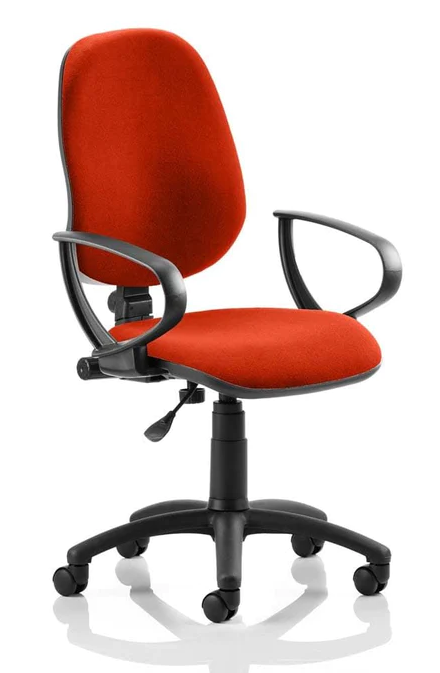 Eclipse 1 Plus Fabric Operator Office Chair - Optional Colour and Armrests