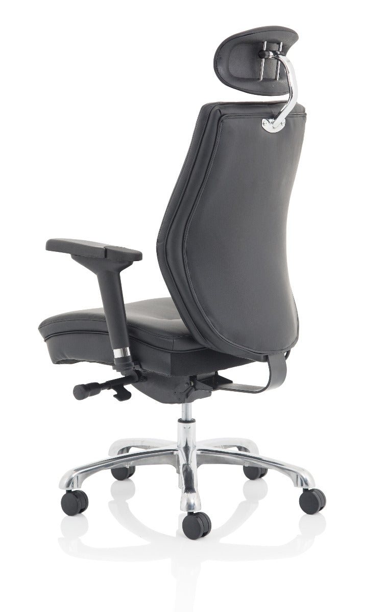 Domino Black Bonded Leather Posture Office Chair