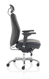 Domino Black Bonded Leather Posture Office Chair