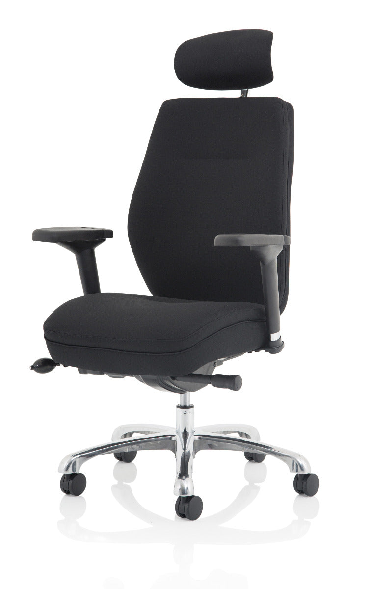 Domino Black Fabric Posture Office Chair
