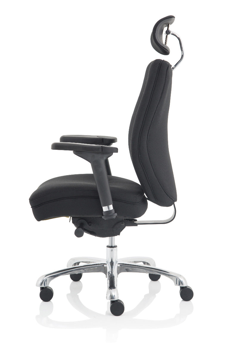 Domino Black Fabric Posture Office Chair