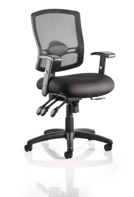 Portland III Mesh Back and Fabric Seat Task Operator Office Chair - Multiple Colour Options
