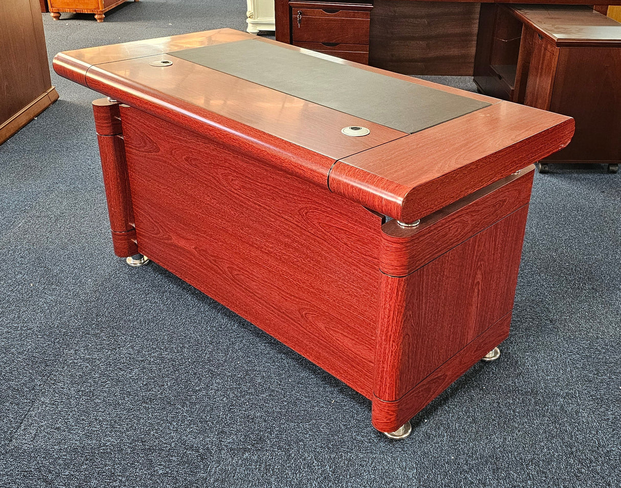 EX SHOWROOM - Mahogany Executive Office Desk Only - 1400mm - KW12B