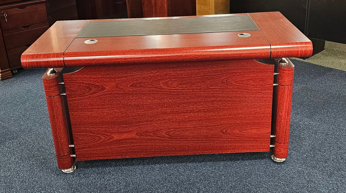 EX SHOWROOM - Mahogany Executive Office Desk Only - 1400mm - KW12B