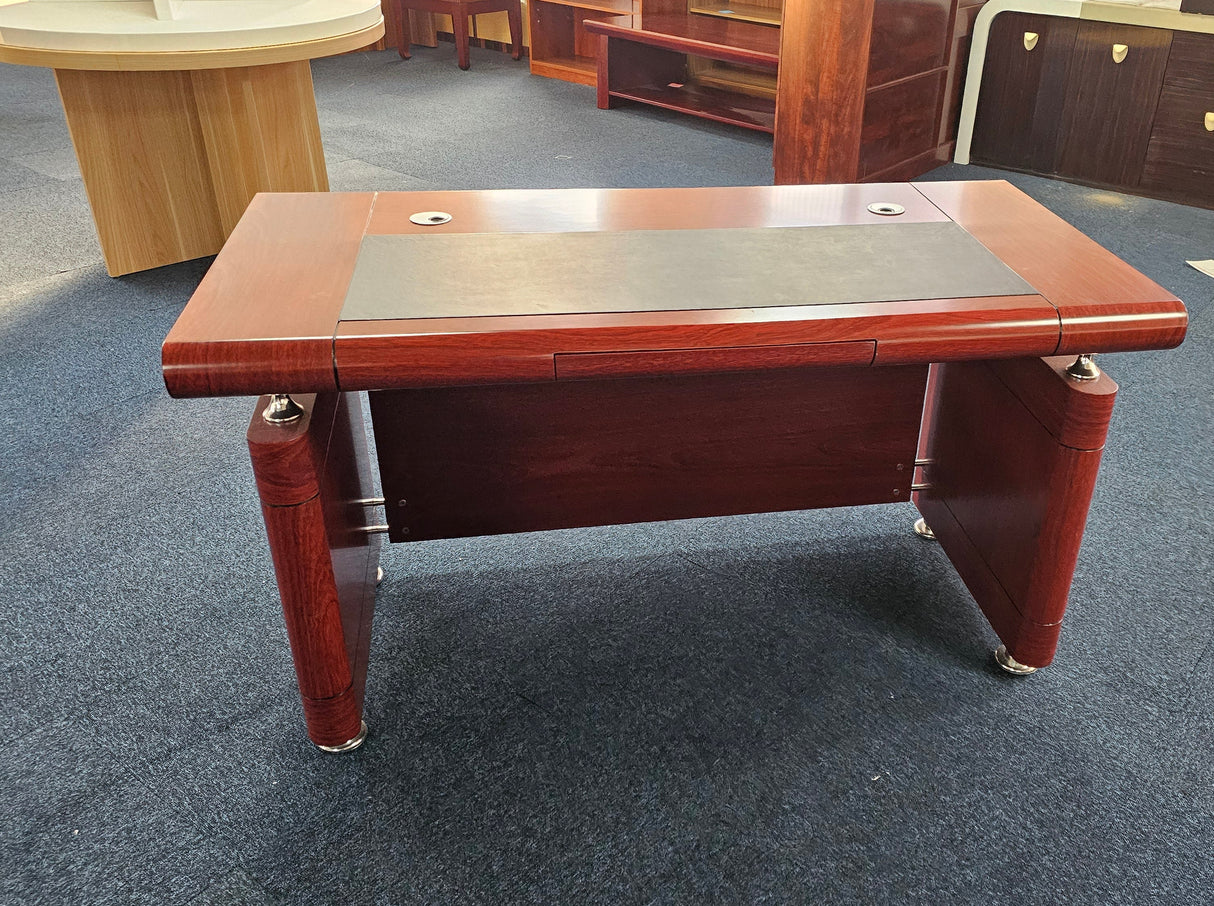 EX SHOWROOM - Mahogany Executive Office Desk Only - 1400mm - KW12B