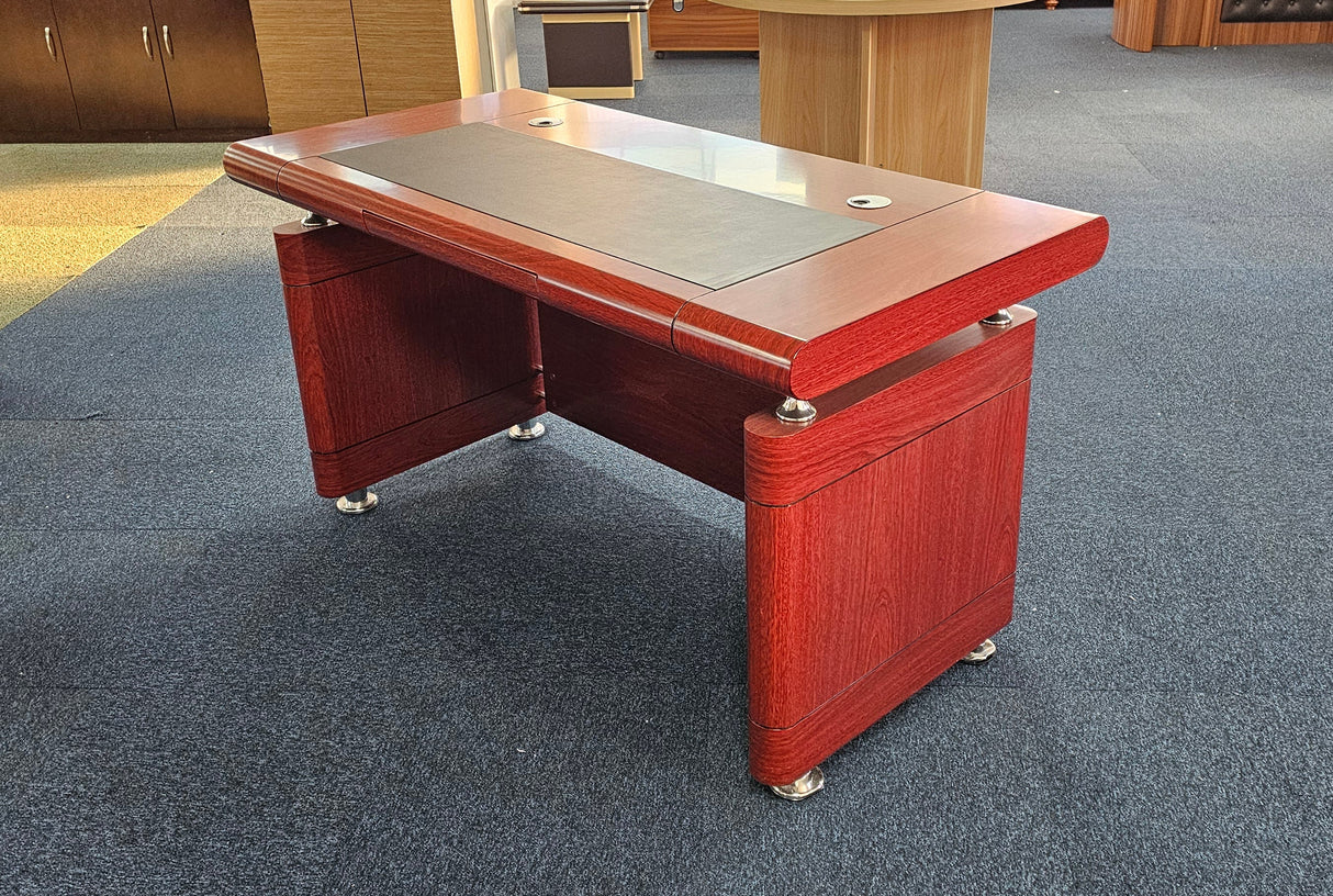 EX SHOWROOM - Mahogany Executive Office Desk Only - 1400mm - KW12B