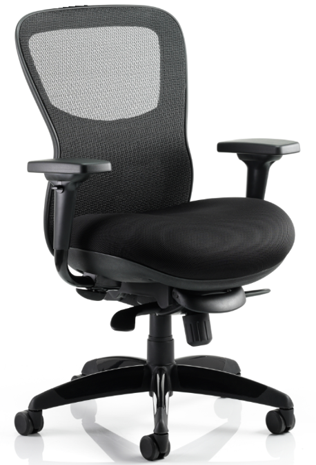 Stealth Shadow II Black Airmesh Seat and Mesh Back Ergonomic Office Chair