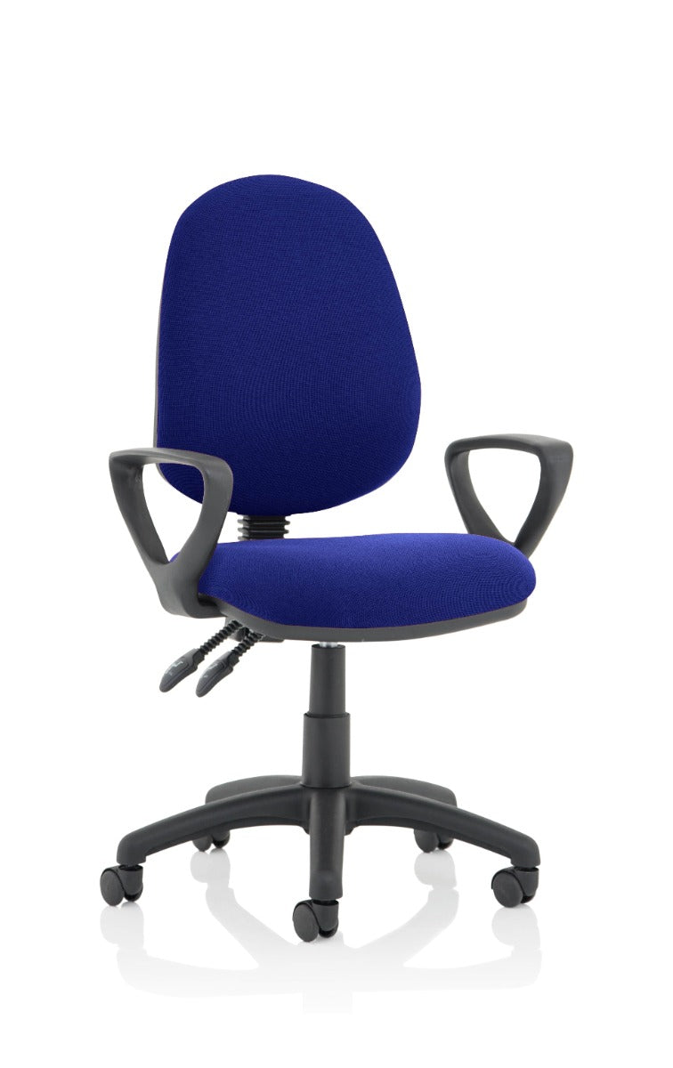 Eclipse 2 Plus Fabric Operator Office Chair - Optional Colour and Armrests