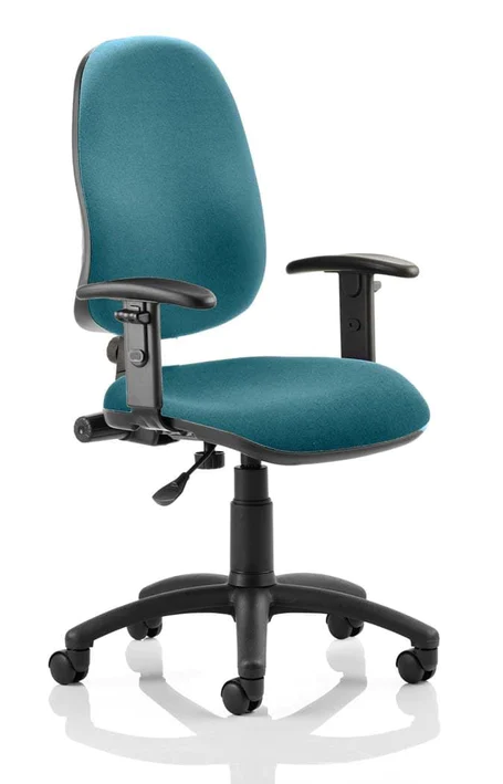 Eclipse 1 Plus Fabric Operator Office Chair - Optional Colour and Armrests