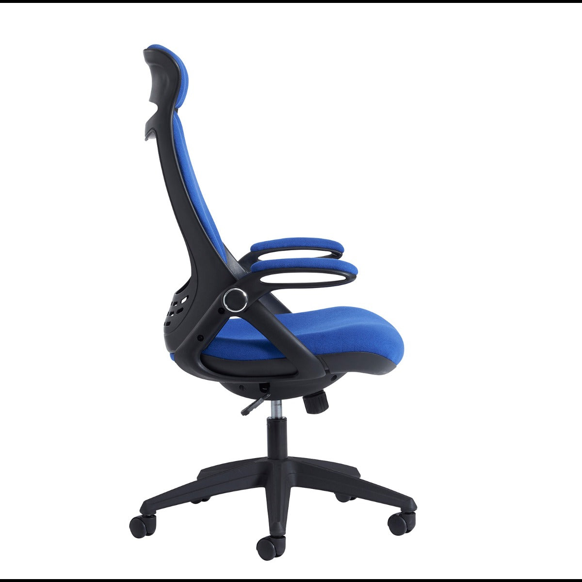 Tuscan High Back Fabric Office Chair with Head Support - Black or Blue Option