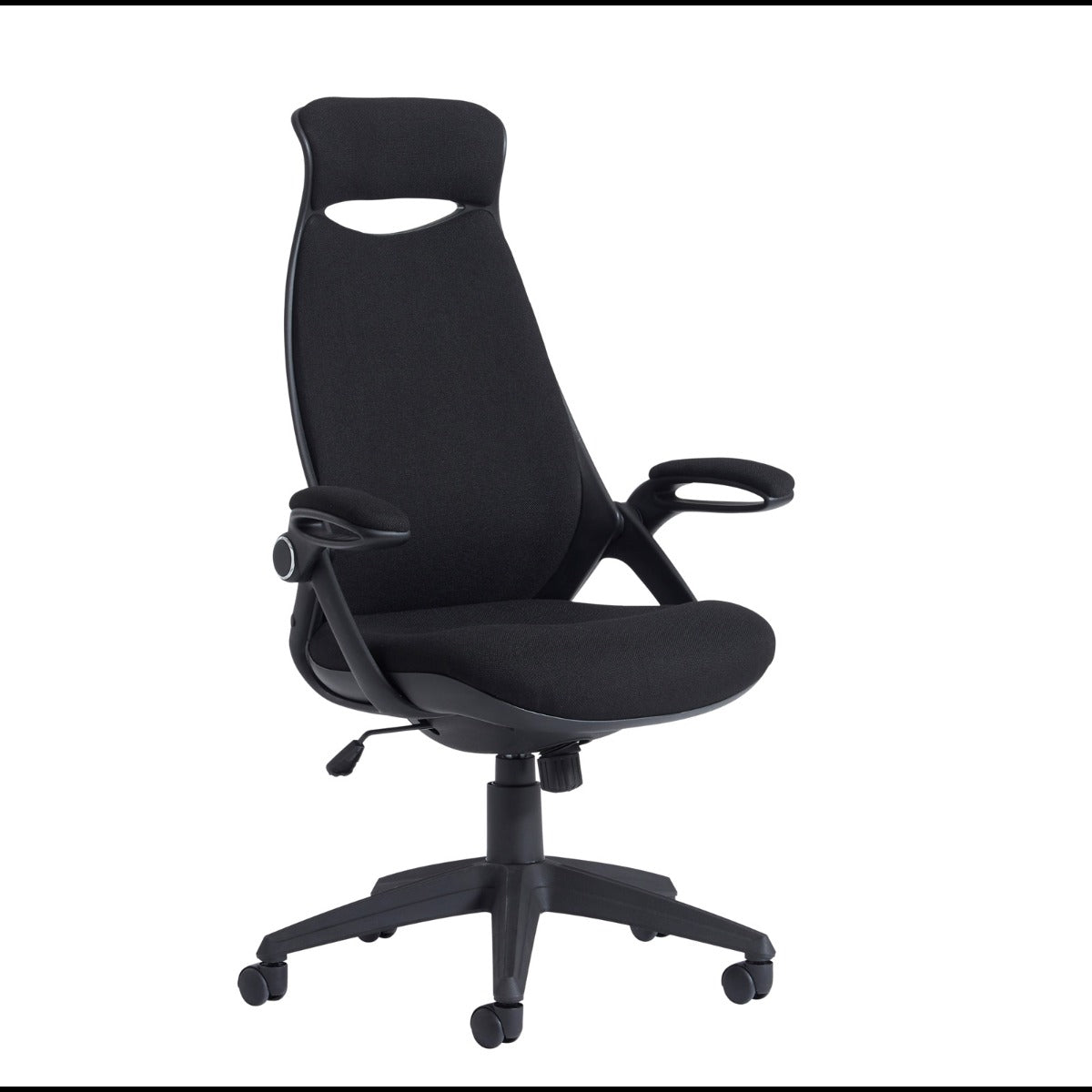 Tuscan High Back Fabric Office Chair with Head Support - Black or Blue Option
