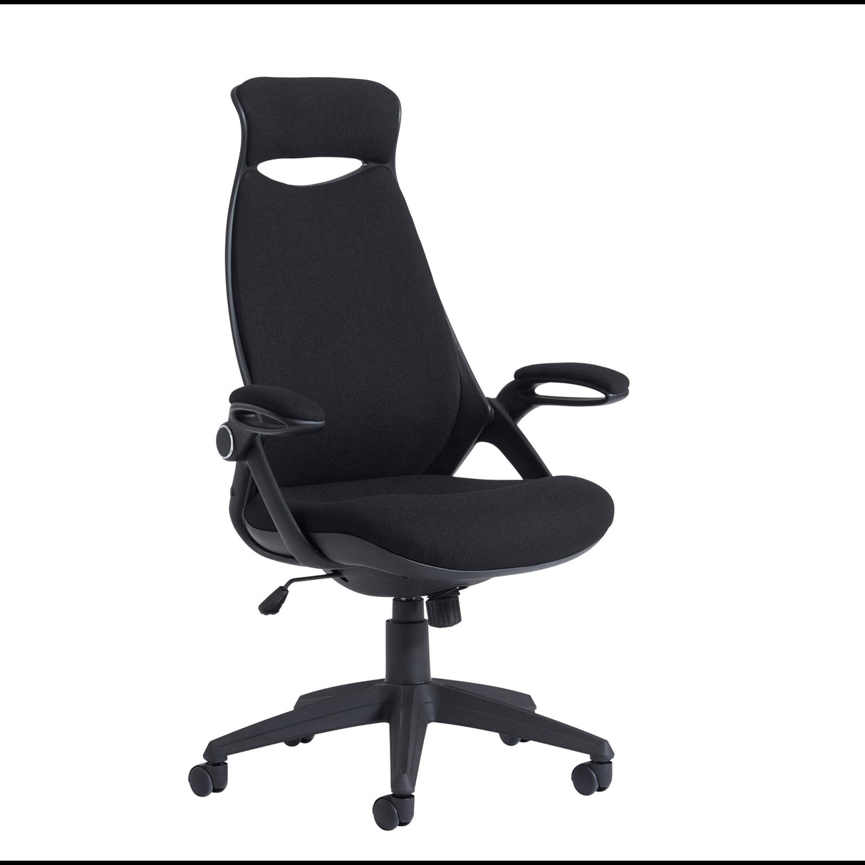 Tuscan High Back Fabric Office Chair with Head Support - Black or Blue Option