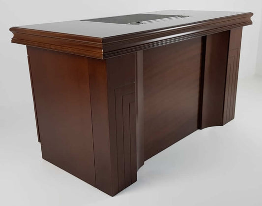 Executive Home Office Desk In Light Walnut Veneer - 1400mm - UBA141