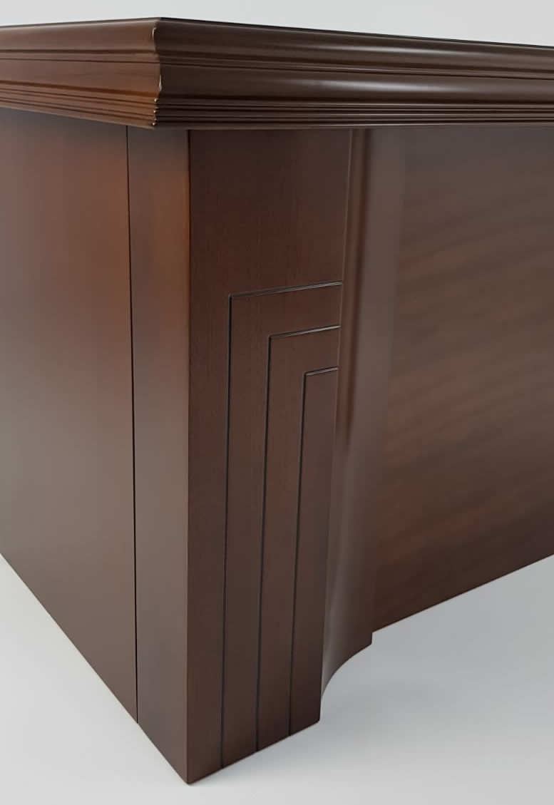 Executive Home Office Desk In Light Walnut Veneer - 1400mm - UBA141