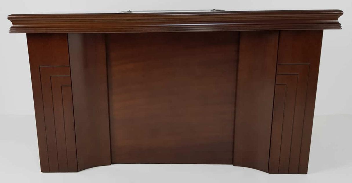 Executive Home Office Desk In Light Walnut Veneer - 1400mm - UBA141