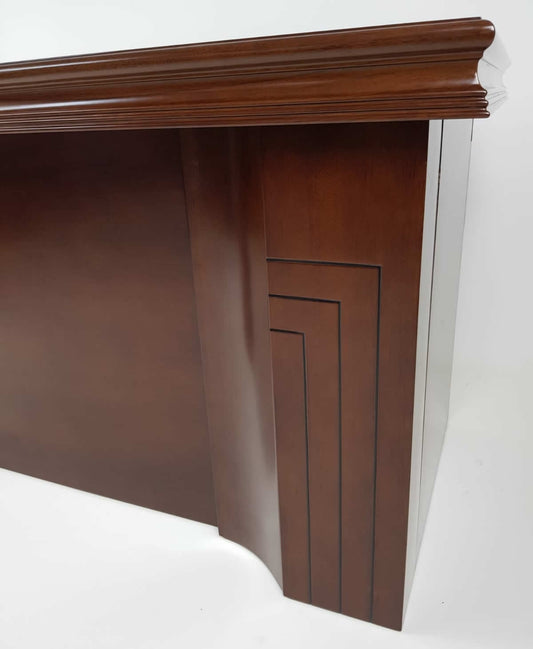 Executive Home Office Desk In Light Walnut Veneer - 1400mm - UBA141