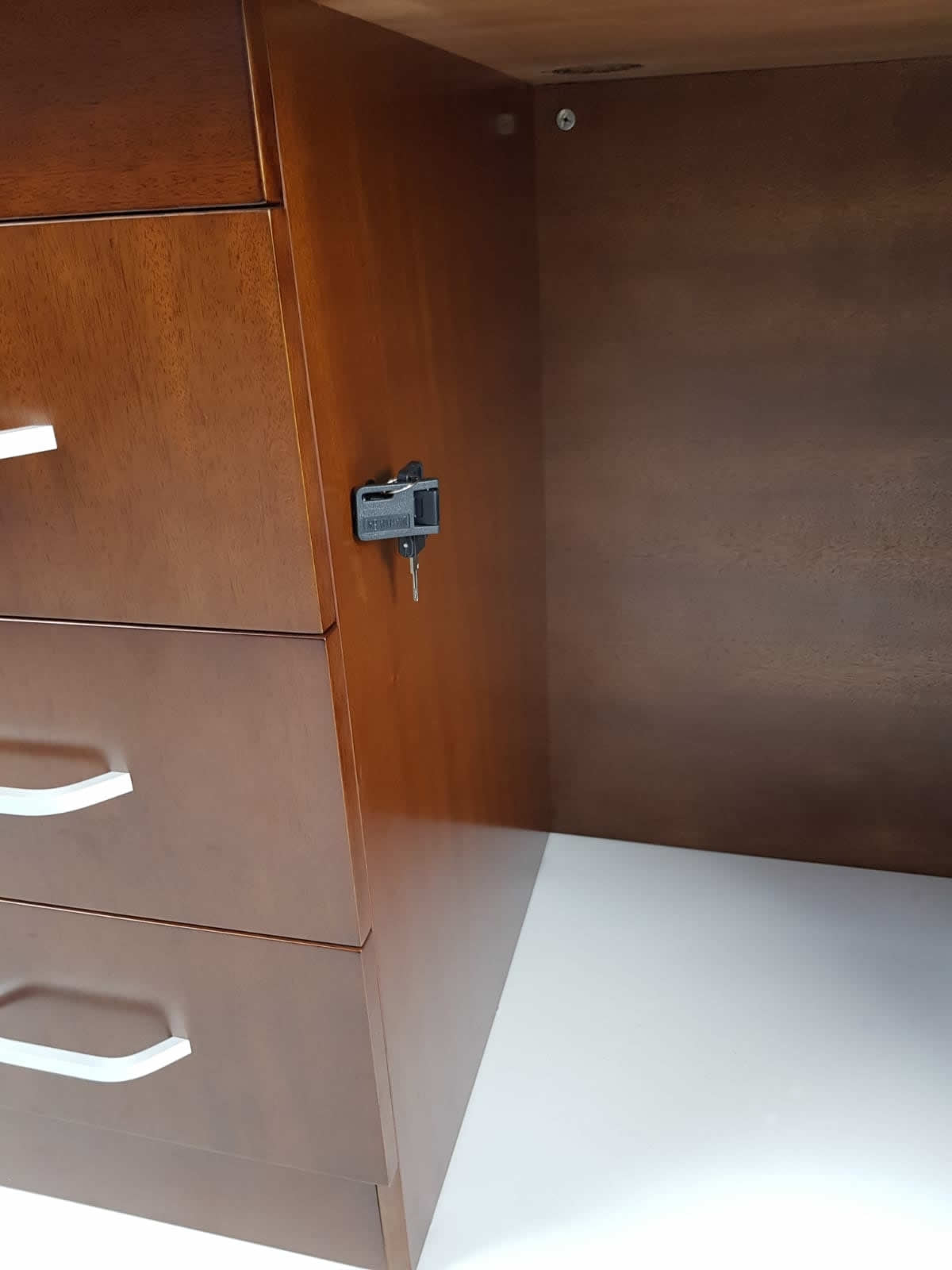 Executive Home Office Desk In Light Walnut Veneer - 1400mm - UBA141