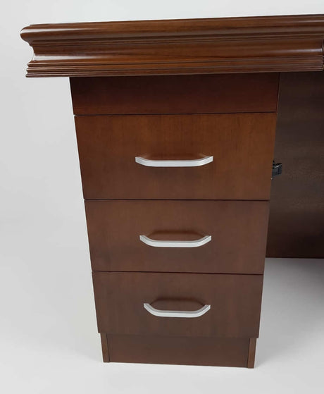 Executive Home Office Desk In Walnut - 1600mm - UBA161