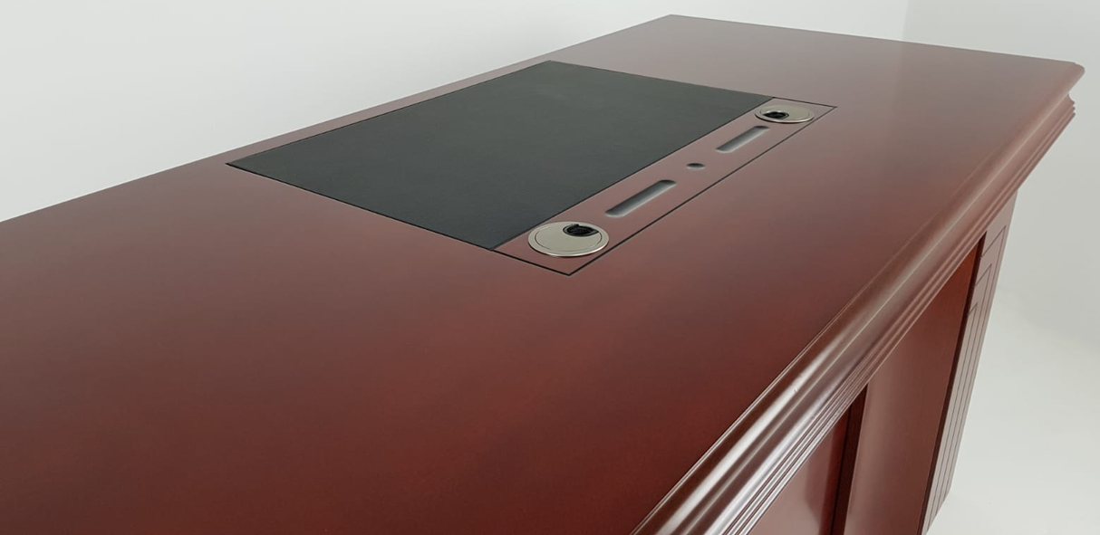 Executive Home Office Desk In Mahogany Veneer - 1400mm - UBA141