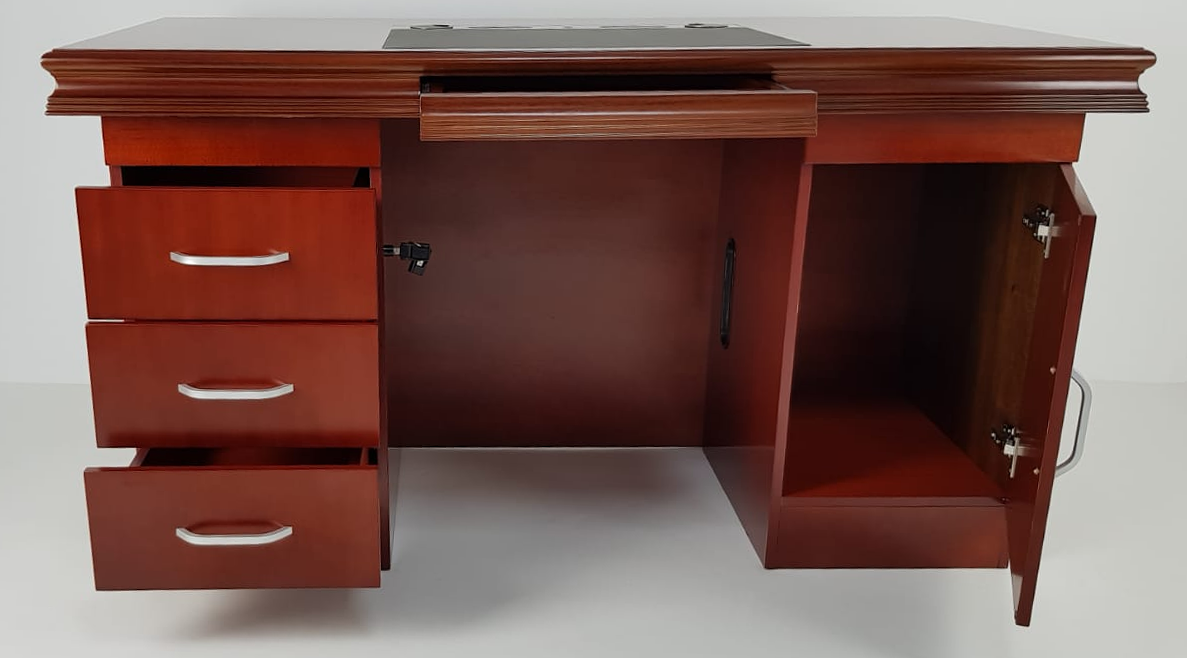Executive Home Office Desk In Mahogany - 1600mm - UBA161