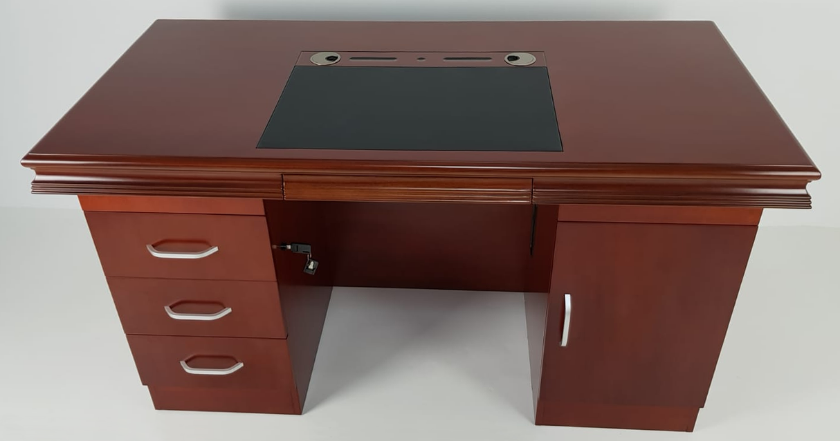 Executive Home Office Desk In Mahogany - 1600mm - UBA161