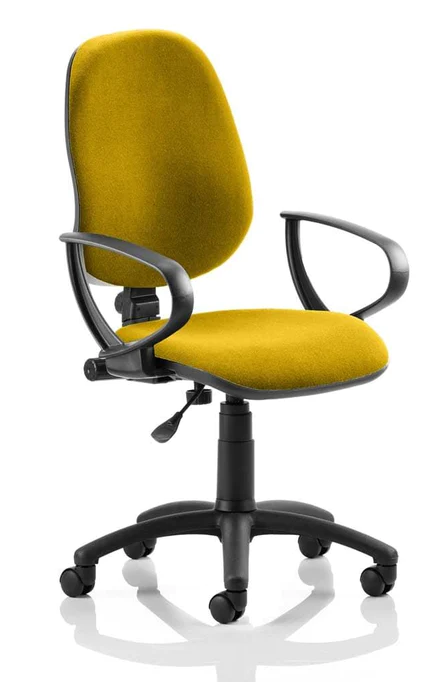Eclipse 1 Plus Fabric Operator Office Chair - Optional Colour and Armrests