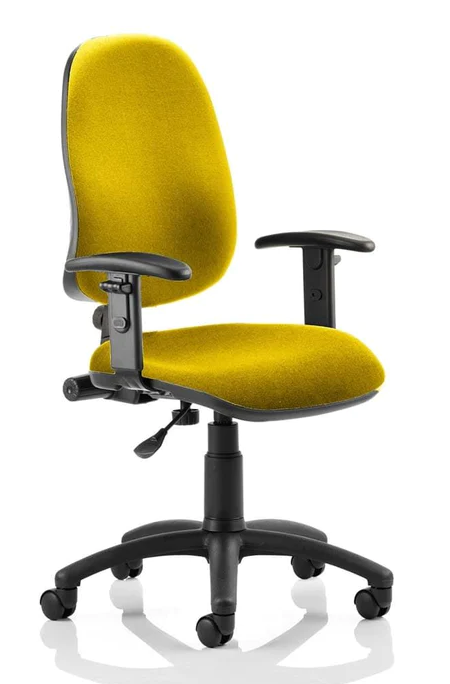 Eclipse 1 Plus Fabric Operator Office Chair - Optional Colour and Armrests