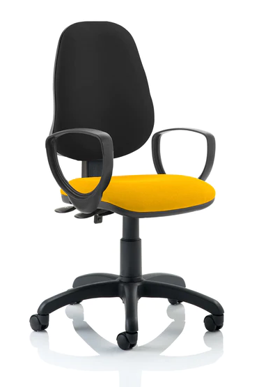 Eclipse 2 Plus Fabric Operator Office Chair - Optional Colour and Armrests