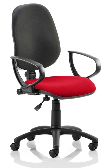 Eclipse 1 Plus Fabric Operator Office Chair - Optional Colour and Armrests