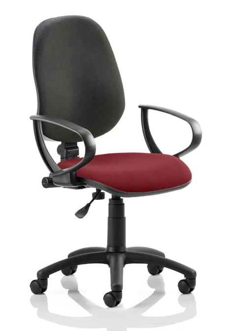 Eclipse 1 Plus Fabric Operator Office Chair - Optional Colour and Armrests