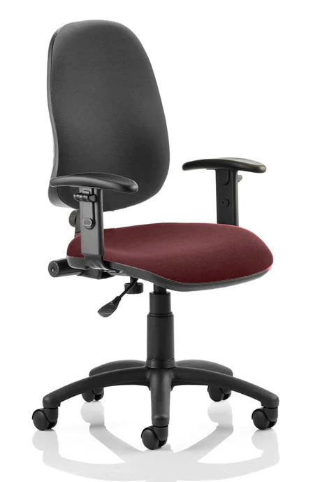 Eclipse 1 Plus Fabric Operator Office Chair - Optional Colour and Armrests