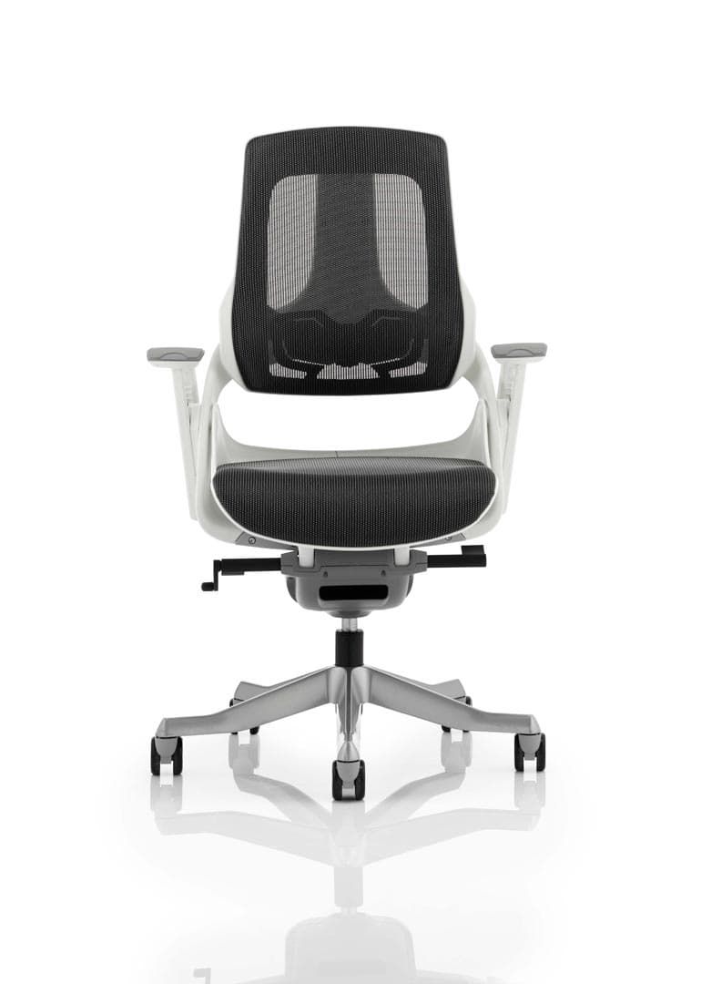 Zure Charcoal Mesh Ergonomic Office Chair - Optional Headrest and Frame Colour