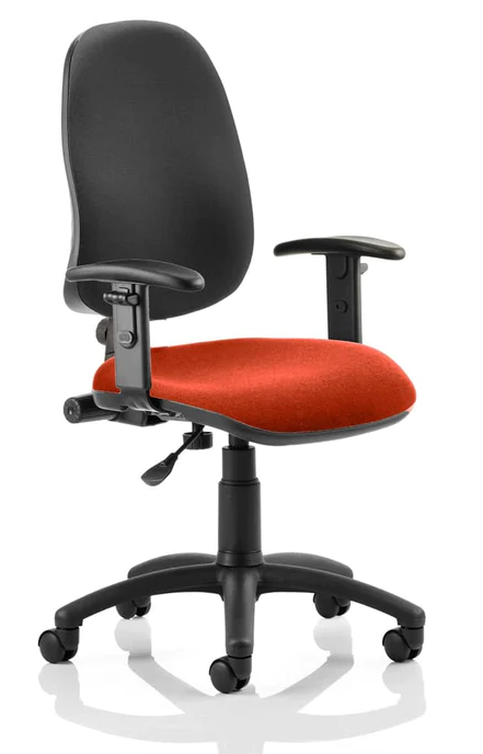 Eclipse 1 Plus Fabric Operator Office Chair - Optional Colour and Armrests