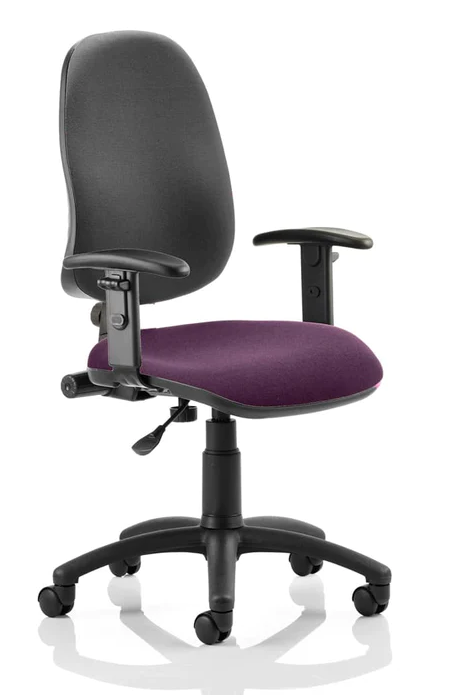 Eclipse 1 Plus Fabric Operator Office Chair - Optional Colour and Armrests
