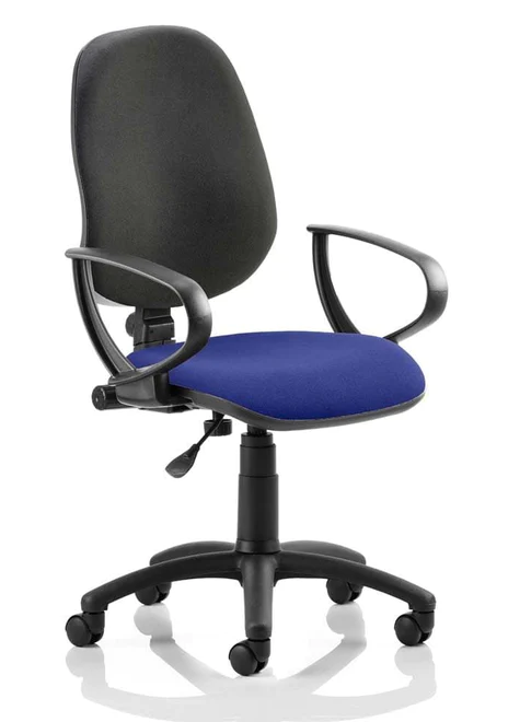 Eclipse 1 Plus Fabric Operator Office Chair - Optional Colour and Armrests