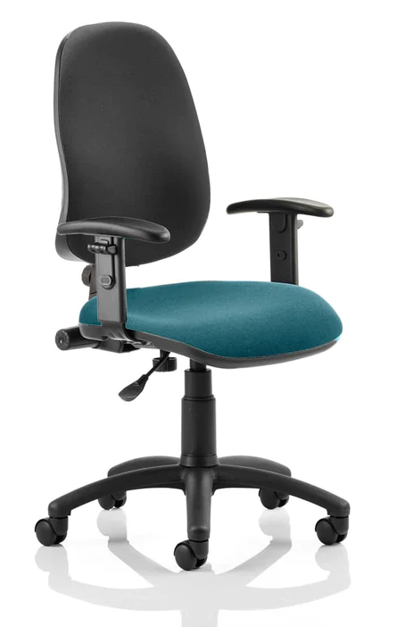 Eclipse 1 Plus Fabric Operator Office Chair - Optional Colour and Armrests