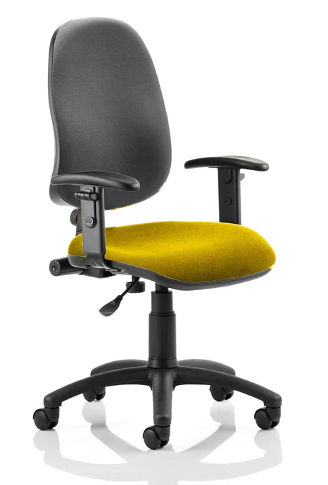 Eclipse 1 Plus Fabric Operator Office Chair - Optional Colour and Armrests