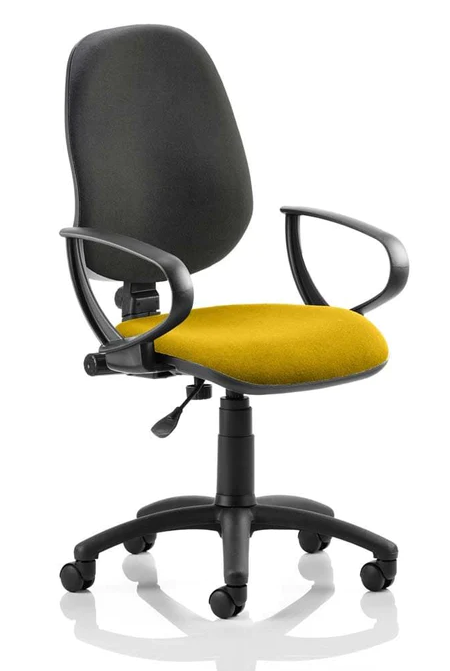 Eclipse 1 Plus Fabric Operator Office Chair - Optional Colour and Armrests