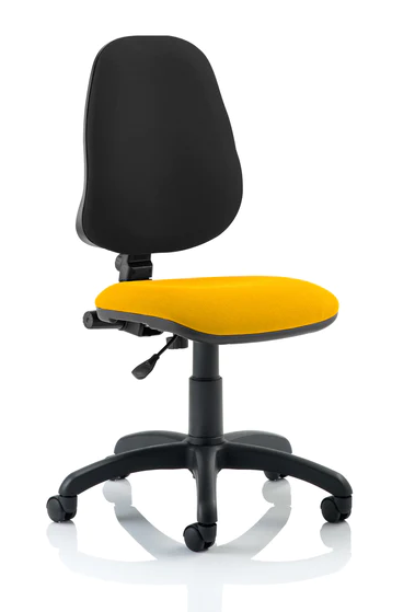 Eclipse 1 Plus Fabric Operator Office Chair - Optional Colour and Armrests