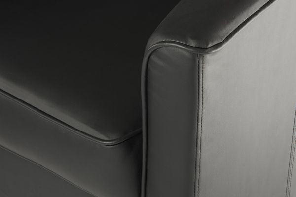 Black Faux Leather Reception Tub Chair - TUB-CHAIR