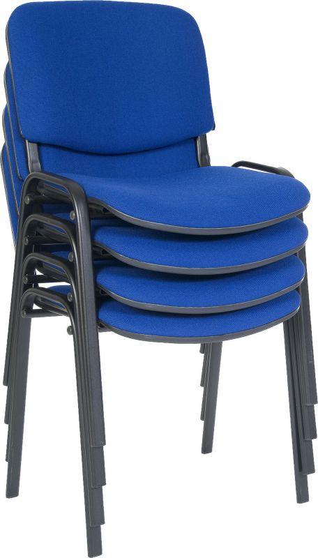 Stackable Fabric Conference Chair - Black, Burgundy or Blue Option - CONFERENCE