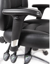 Luxury Black Leather Operator Office Chair - PORTLAND
